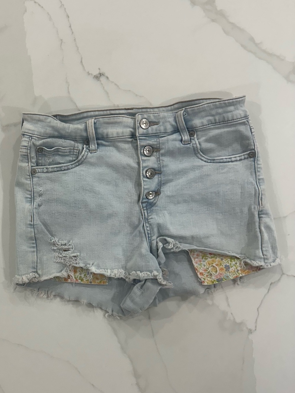 American Eagle Light Blue Jean Shorts 10